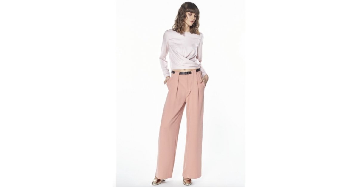 Pantalon Palazzo Con Cinturon