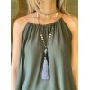 MAXI COLLAR CRISTAL Y POMPON