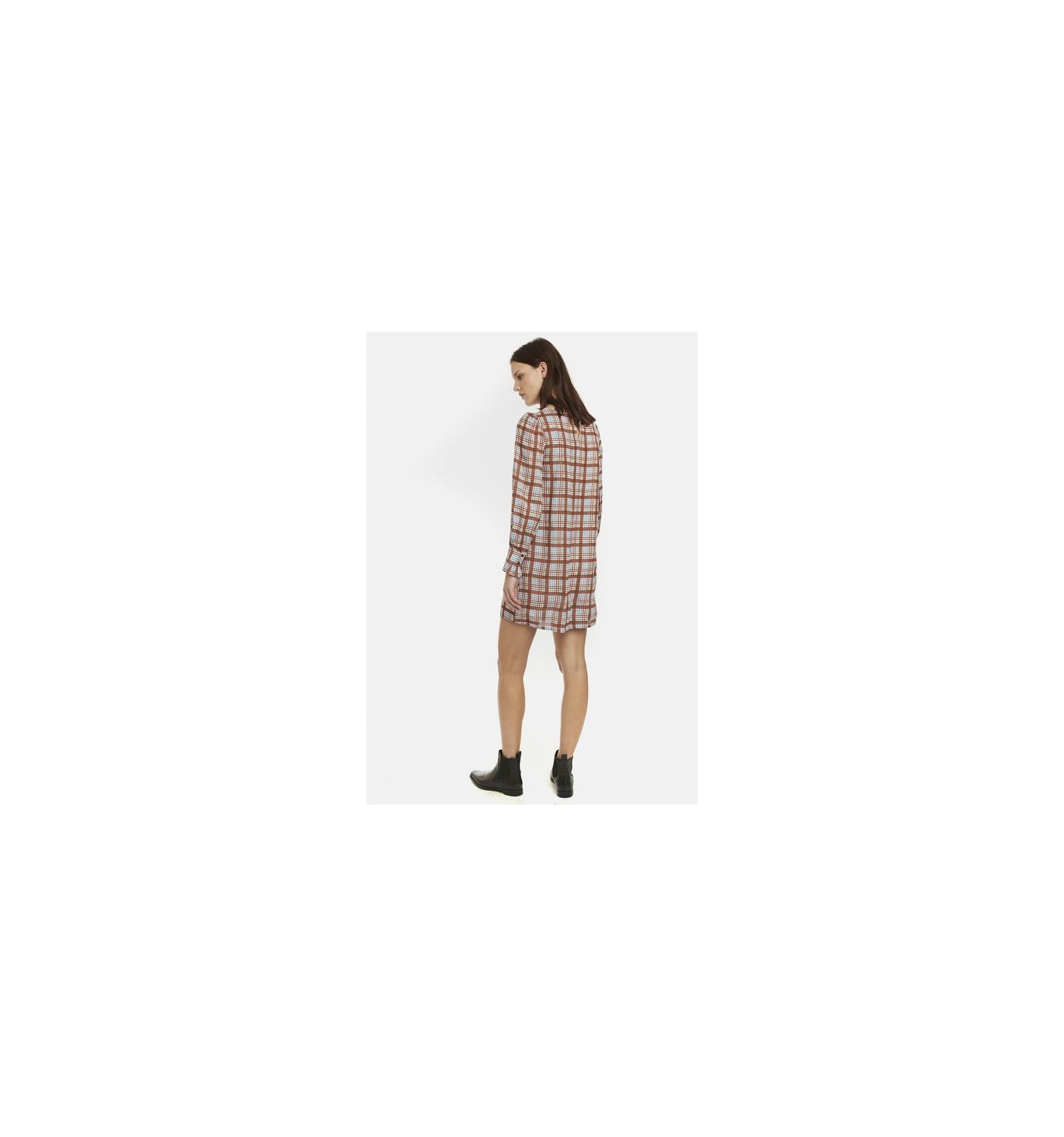 Vestido Evase Corto De Cuadros Disponible Vestido Evase Corto De Cuadros Disponible