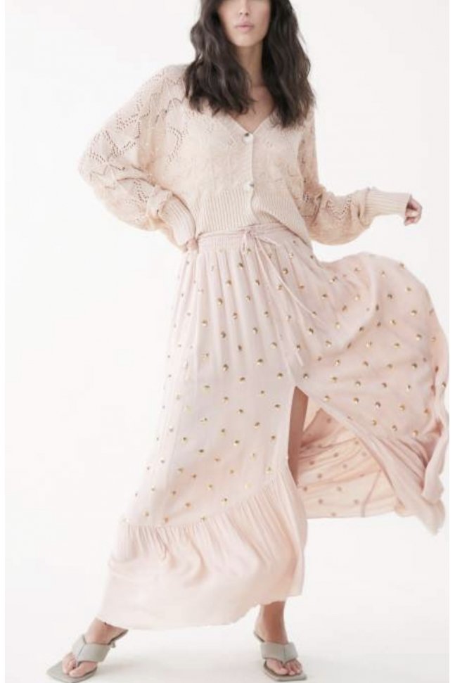 FALDA LARGA CON LUNARES DE PAILLETTES