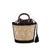 BOLSO DE PAJA BORDADO A MANO