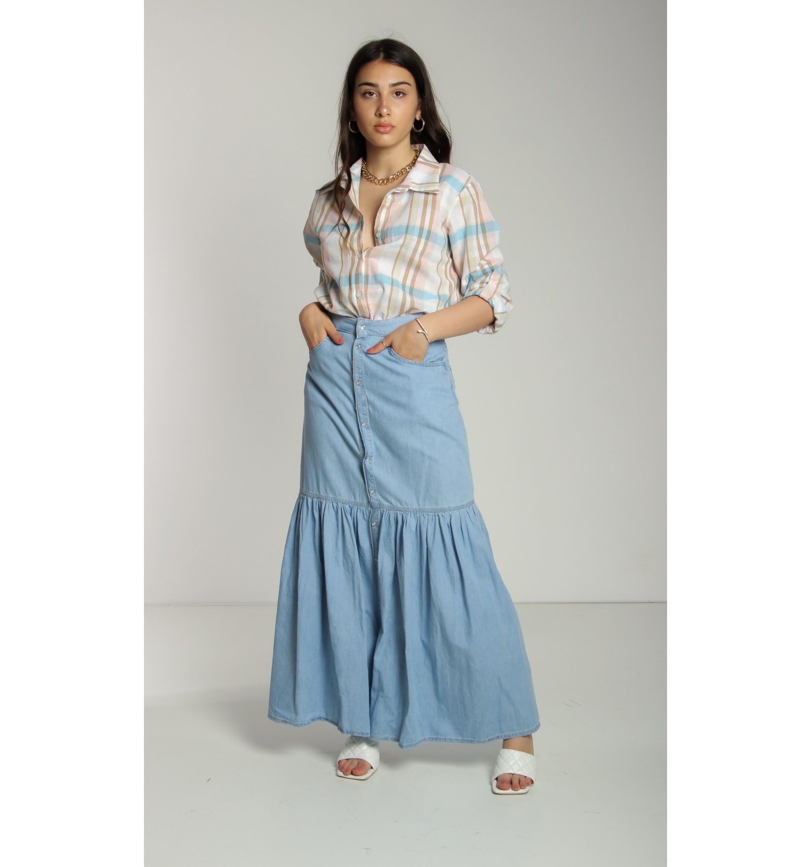 FALDA VAQUERA FLUIDA - kukachic