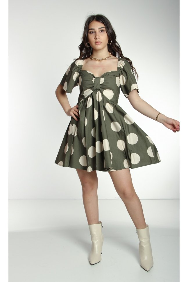 VESTIDO VERDE LUNARES