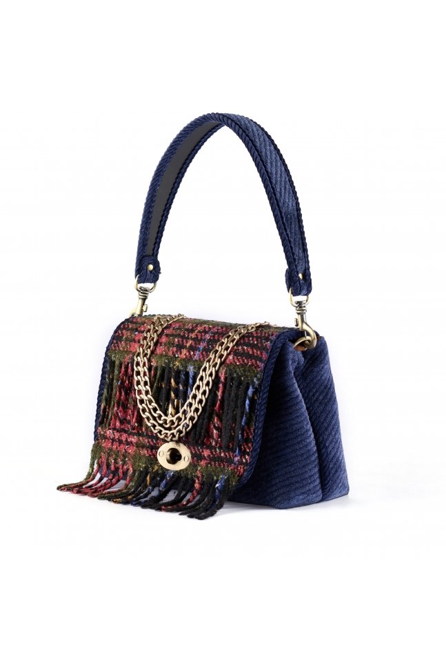 BOLSO DE CHENILLA CON FLECOS