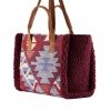 SHOPPER DE ALGODÓN CON ASA DE ANTE