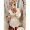 VESTIDO CORTO CAMISERO DE RASO
