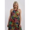 VESTIDO LARGO HALTER TROPICAL