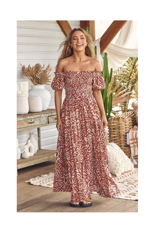 CLAUDETTE MAXI DRESS SARABI PRINT