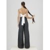 PANTALON LARGO FRUNCES