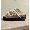 SANDALIA PLATAFORMA GLITTER Y CROCHET BLACK