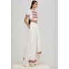 PANTALON PALAZZO CON SOBREFALDA