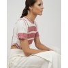 CAMISA CORTA BORDADO ROJO