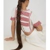 CAMISA CORTA BORDADO ROJO