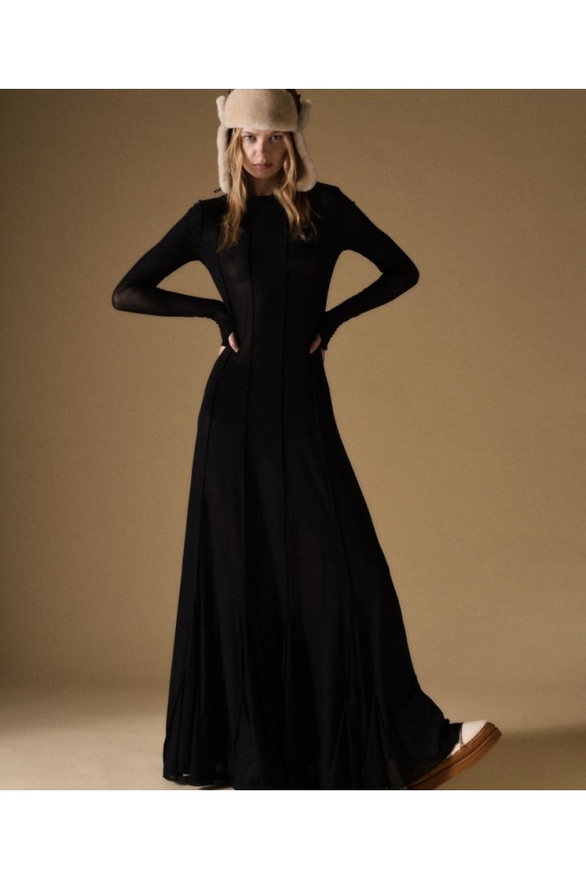 VESTIDO TUL GODETS NEGRO