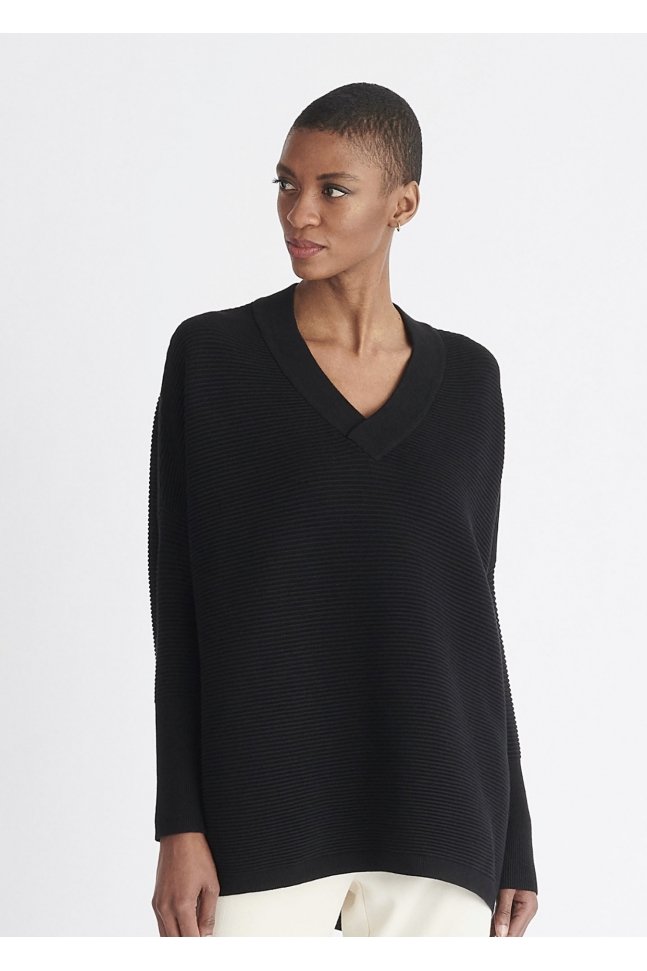 JERSEY CANALE CUELLO PICO NEGRO