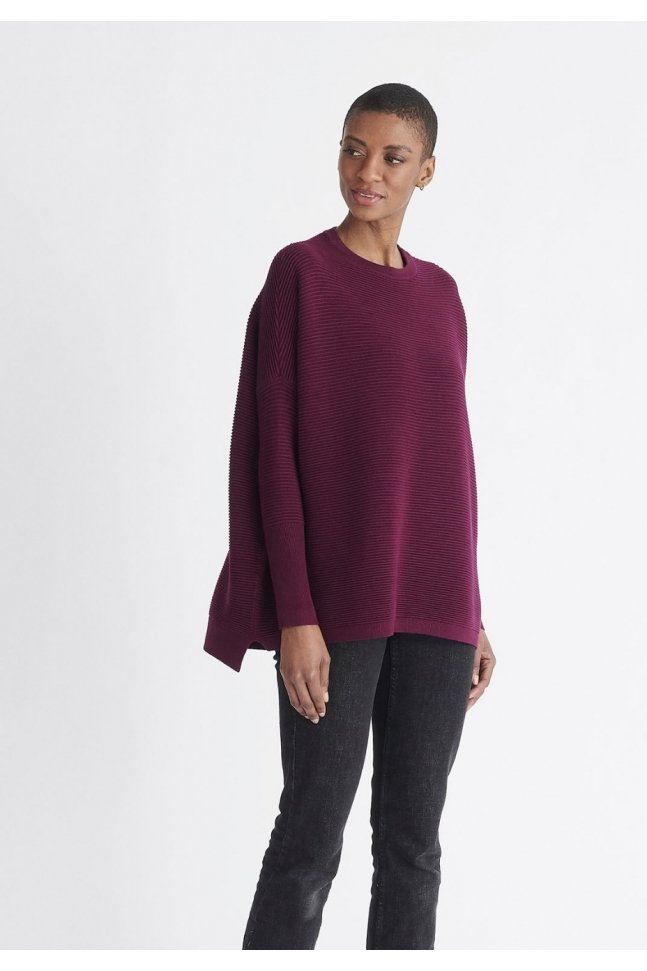 JERSEY CANALE OVERSIZE BERENJENA