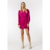 VESTIDO FUCSIA CRUZADO CON SOLAPA