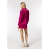 VESTIDO FUCSIA CRUZADO CON SOLAPA