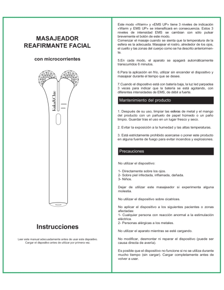 MASAJEADOR CON MICROCORRIENTES